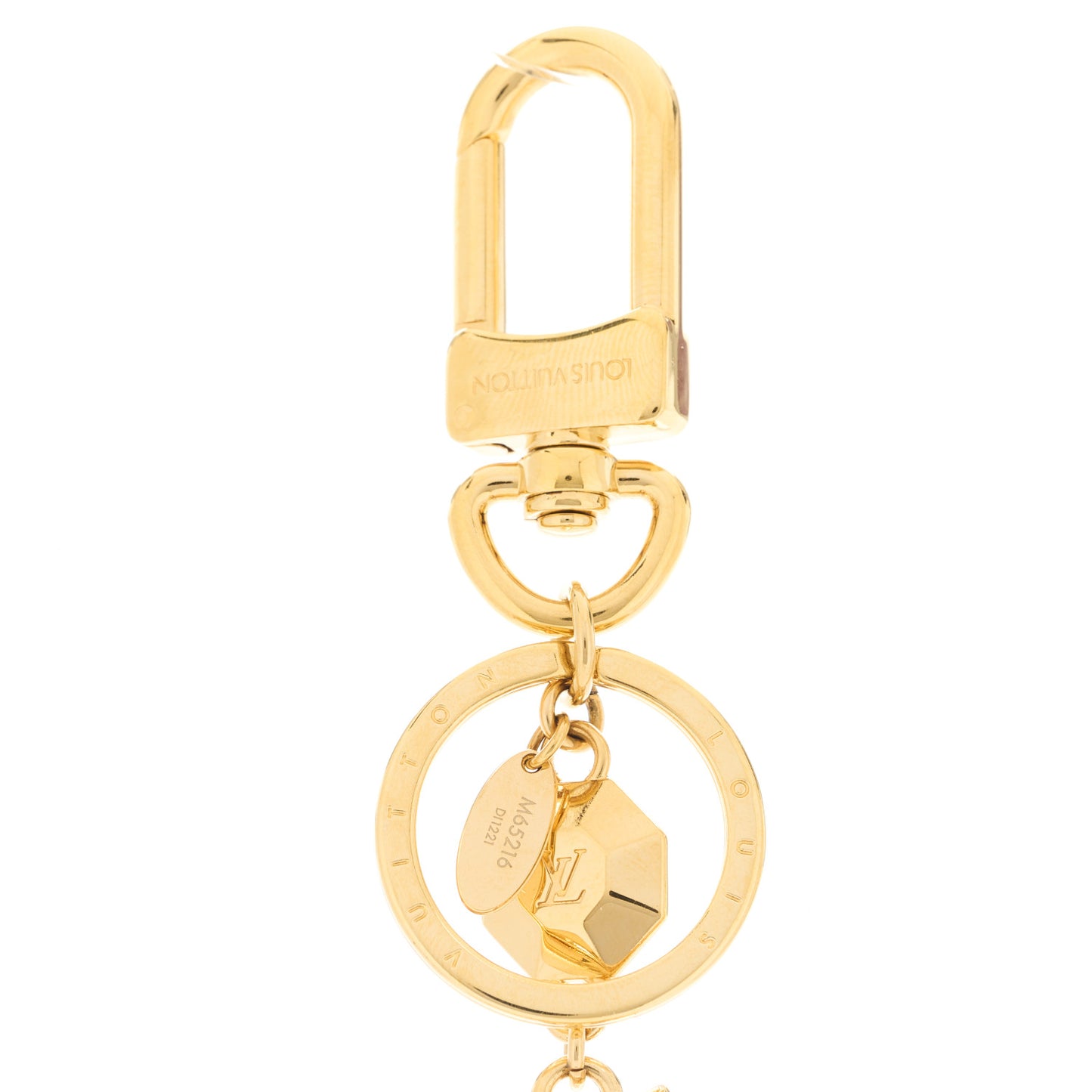 LV Facettes Bag Charm Key Holder Gold