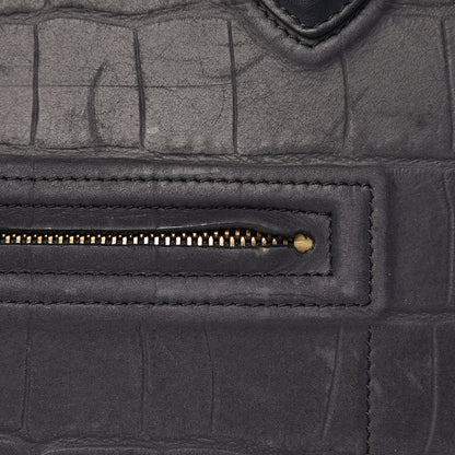 Celine Crocodile Embossed Nubuck Medium Phantom Luggage Navy 22 of 24