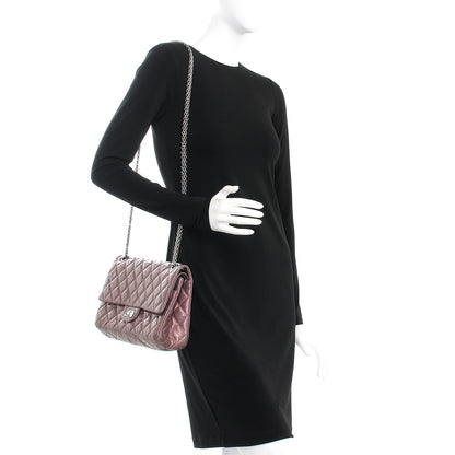 Chanel Metallic Aged Calfskin Quilted 2.55 Reissue 226 Flap Rose Fonce 2 of 10