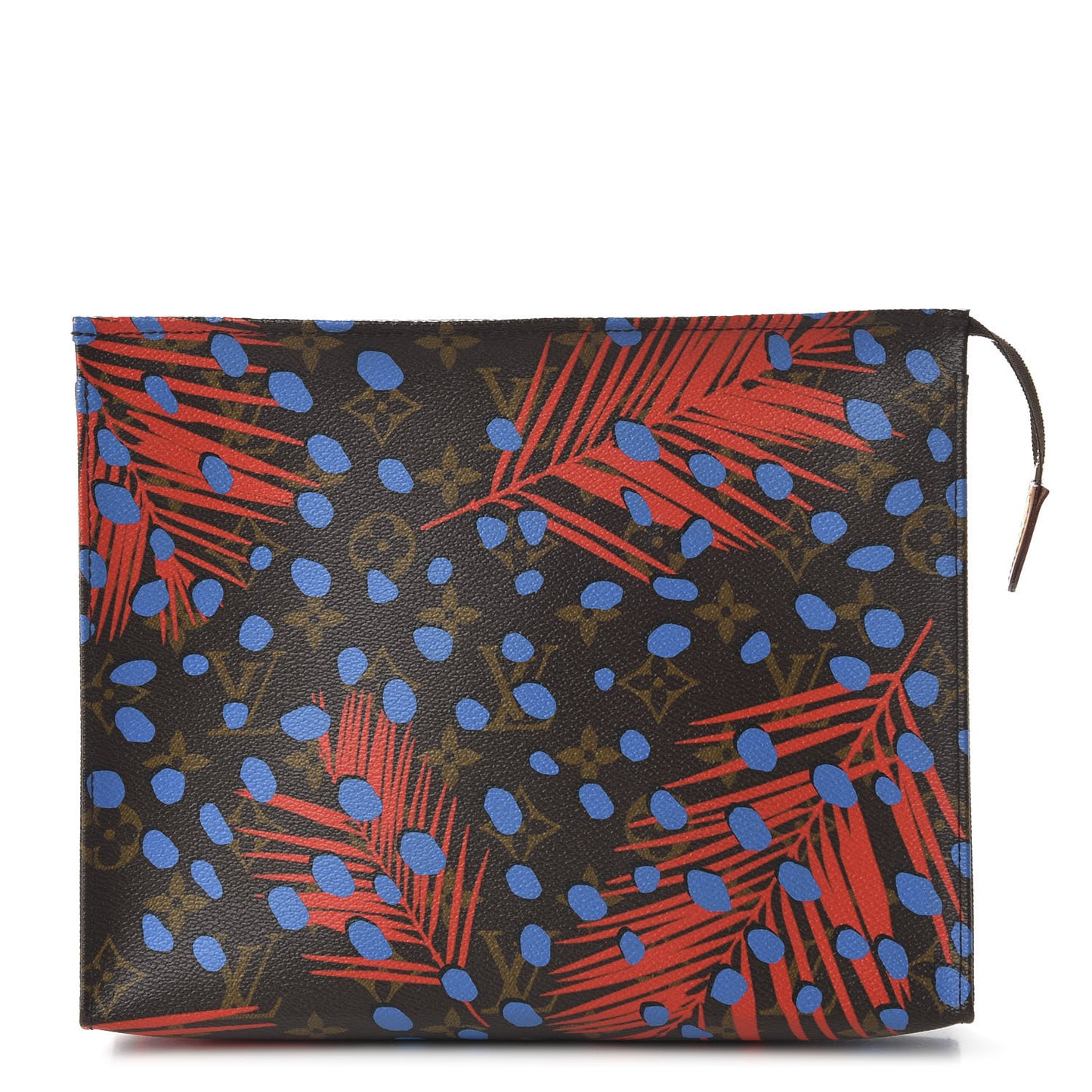 Monogram Jungle Dots Toiletry Pouch 26 Coquelicot Denim