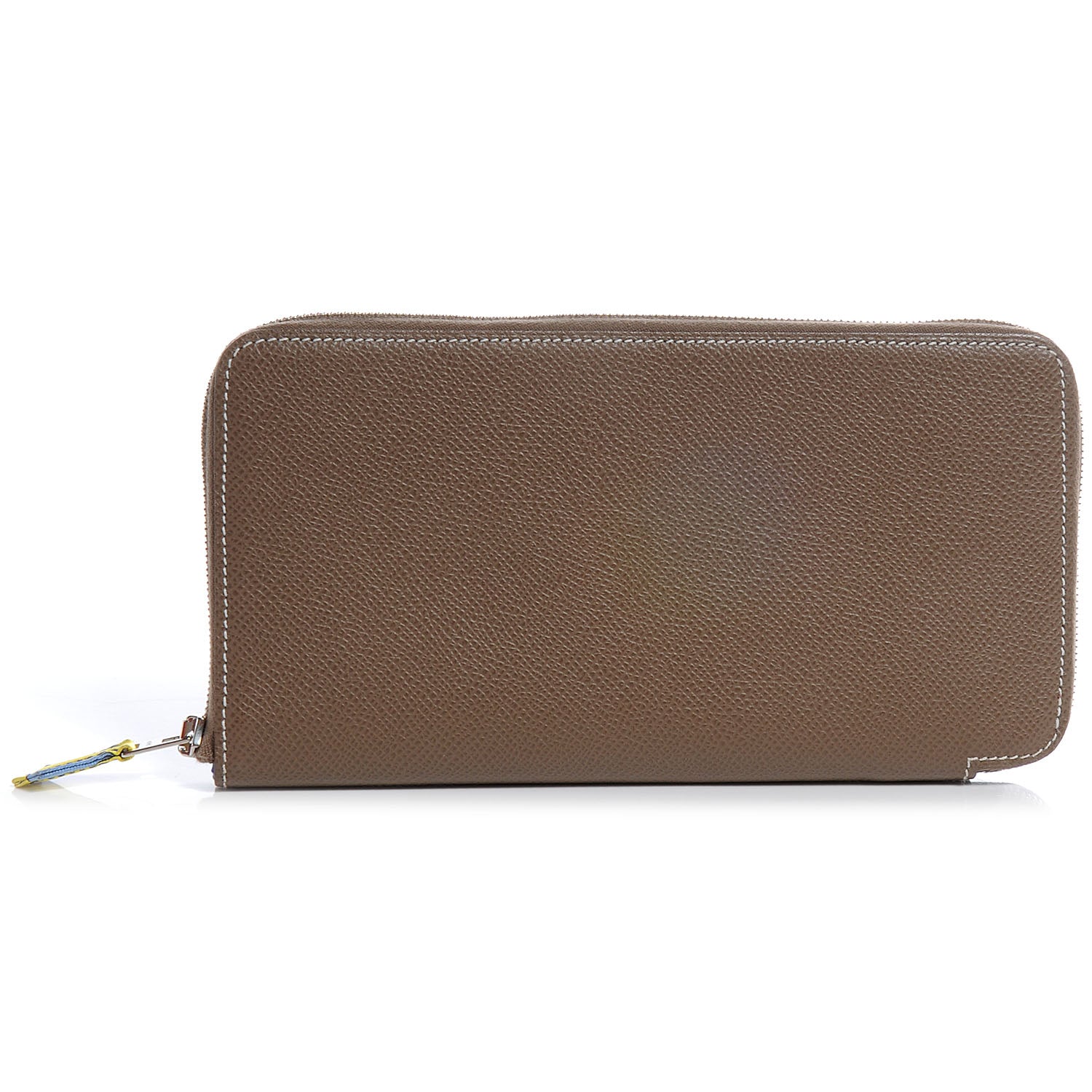 Hermes Epsom Silk In Wallet Etoupe Bleu Electrique 1 of 8
