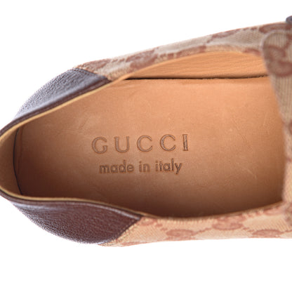 Gucci GG Monogram Goatskin Web Mens Horsebit Loafers 7 Beige Ruggine Light Brown 7 of 10
