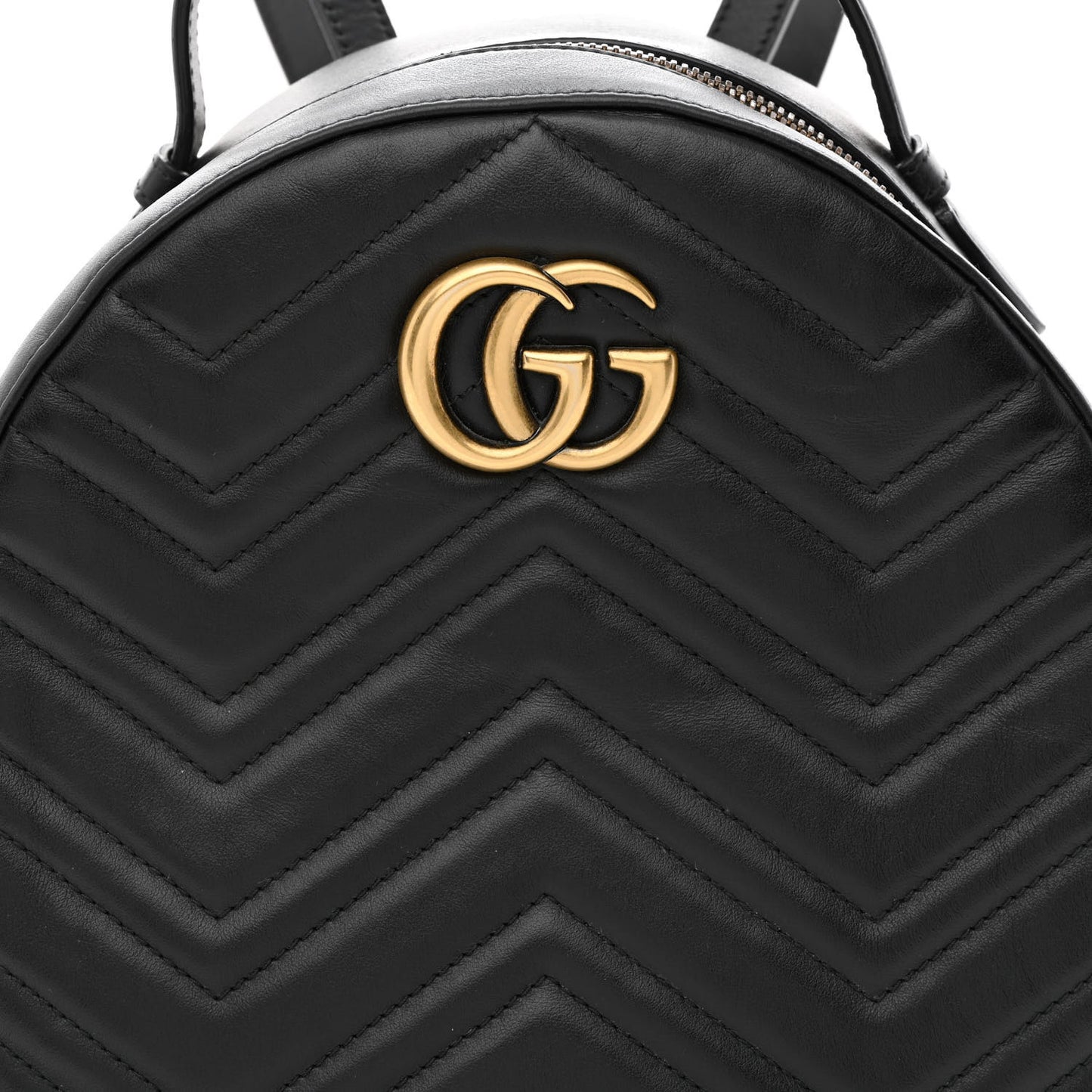 Calfskin Matelasse GG Marmont Backpack Black