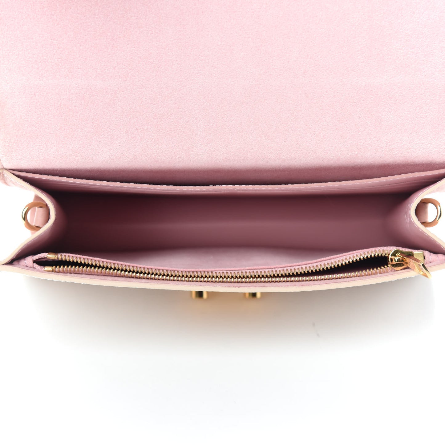 Damier Azur Croisette Chain Wallet Rose Ballerine