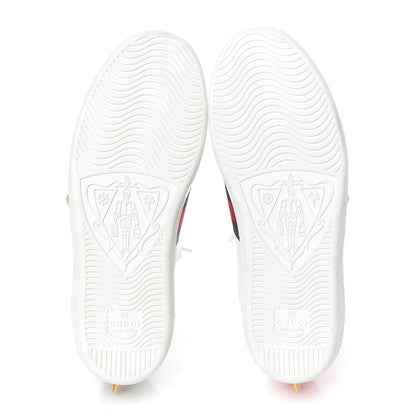 Gucci Calfskin Web Pearl Studded Womens Ace Sneakers 35.5 White 5 of 11