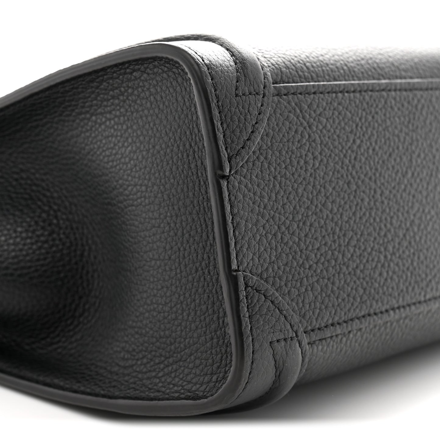 Drummed Calfskin Nano Luggage Black