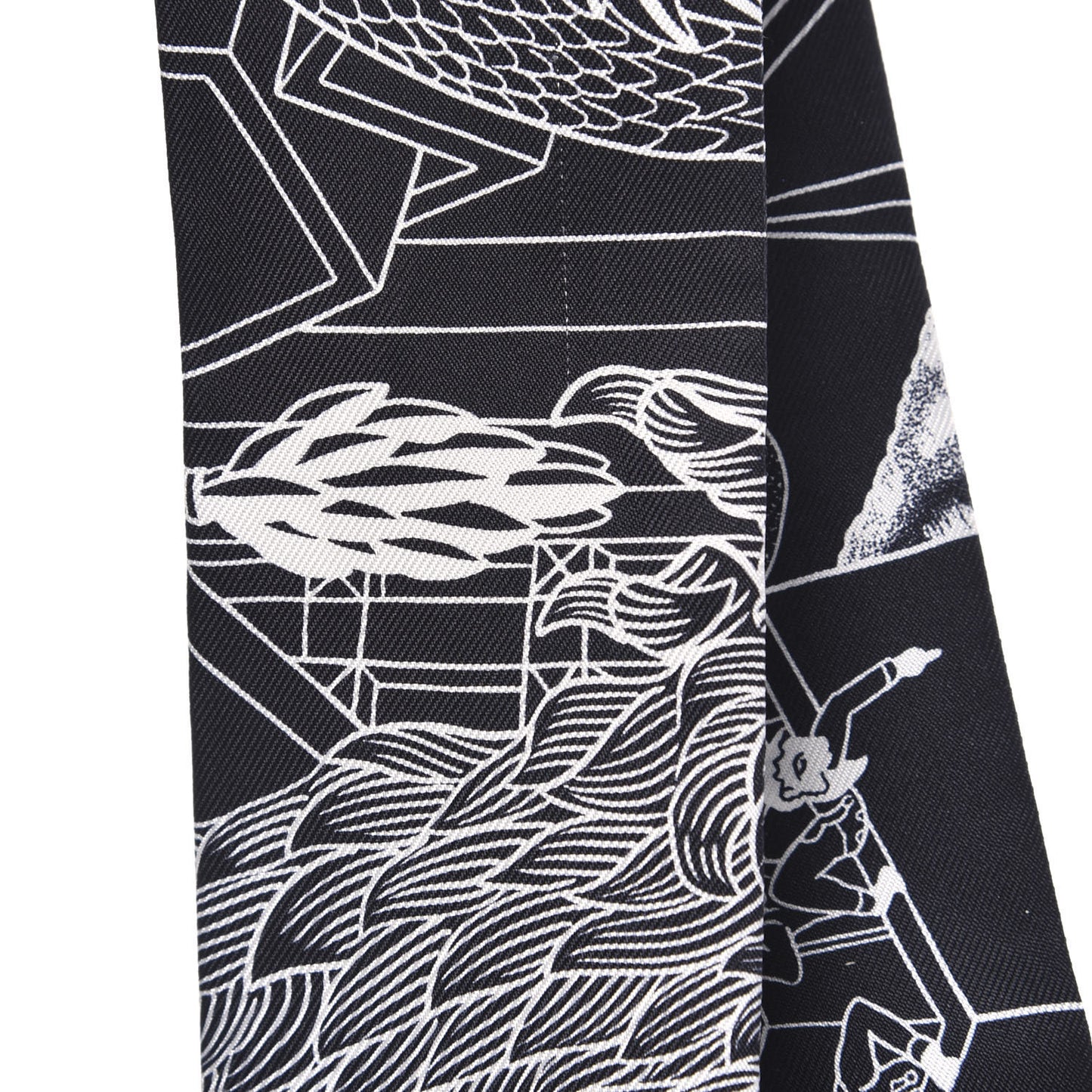 Silk Animapolis Twilly Black White