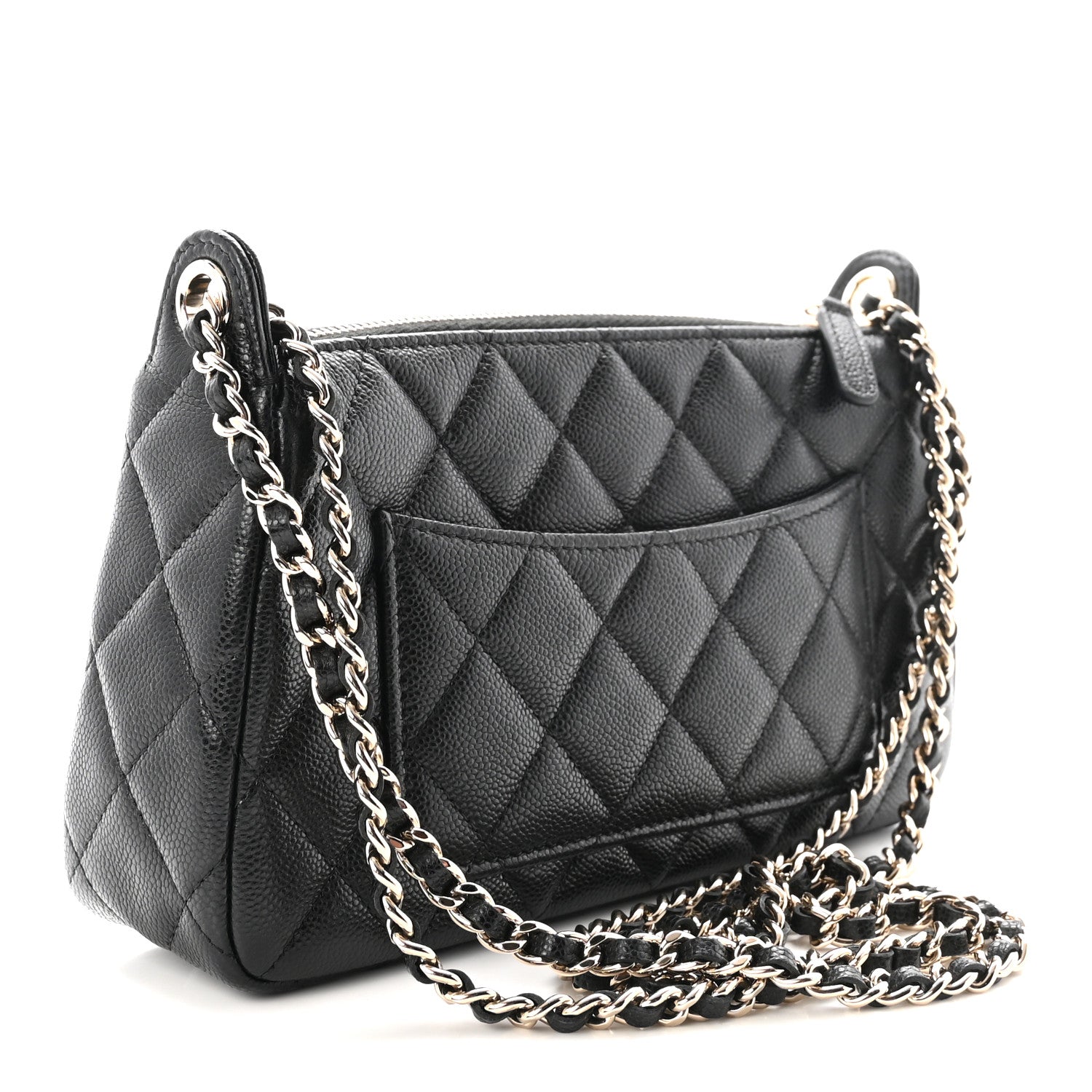 Chanel Caviar Quilted Purse With Chain Black 3 of 9