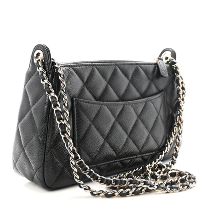 Chanel Caviar Quilted Purse With Chain Black 3 of 9