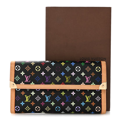 Louis Vuitton Monogram Multicolor Porte Tresor International Wallet Black 11 of 11
