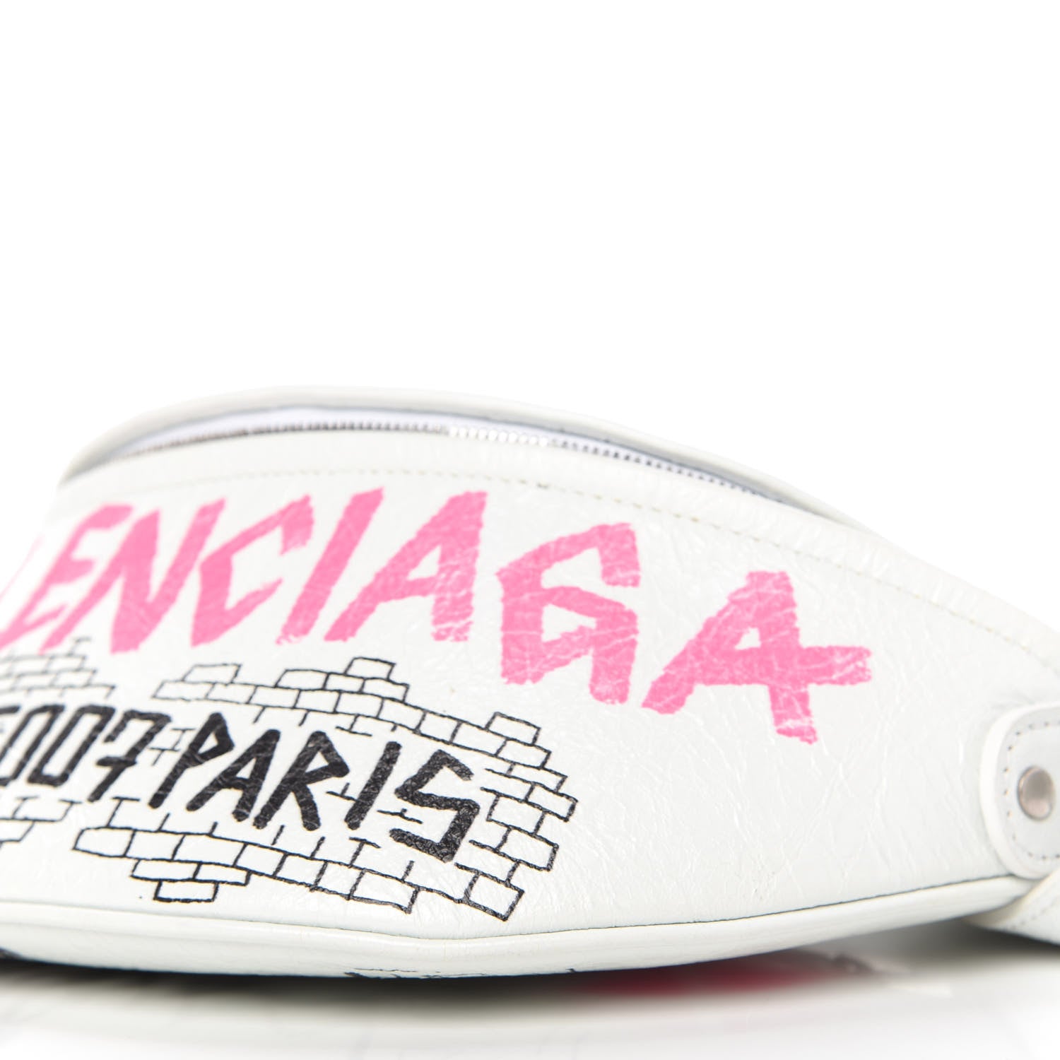 Balenciaga Agneau Arena Graffiti All Over XXS Souvenir Belt Bag White Multicolor 7 of 11