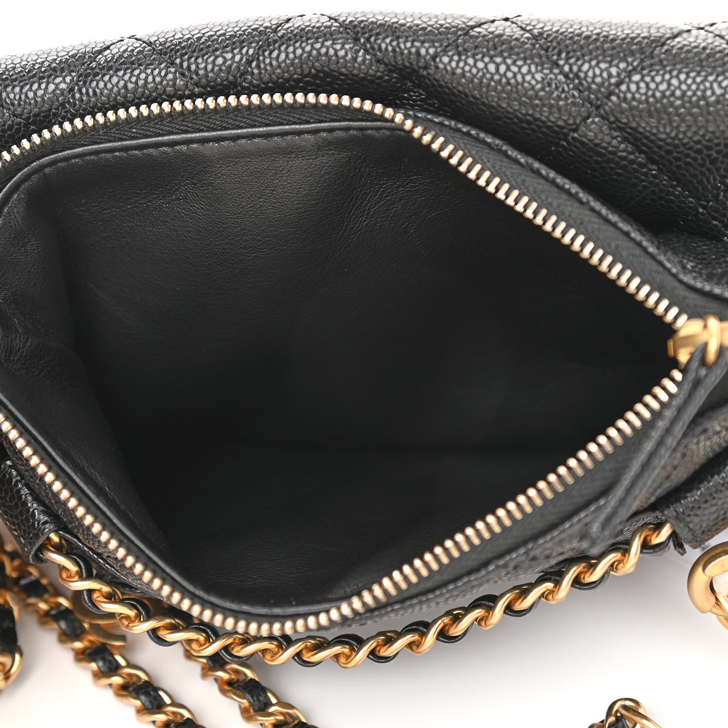 Chanel Shiny Caviar Pick Me Up Flap Belt Bag Black 6 of 12