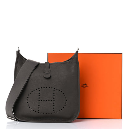 Hermes Taurillon Clemence Evelyne III PM Etain 10 of 10