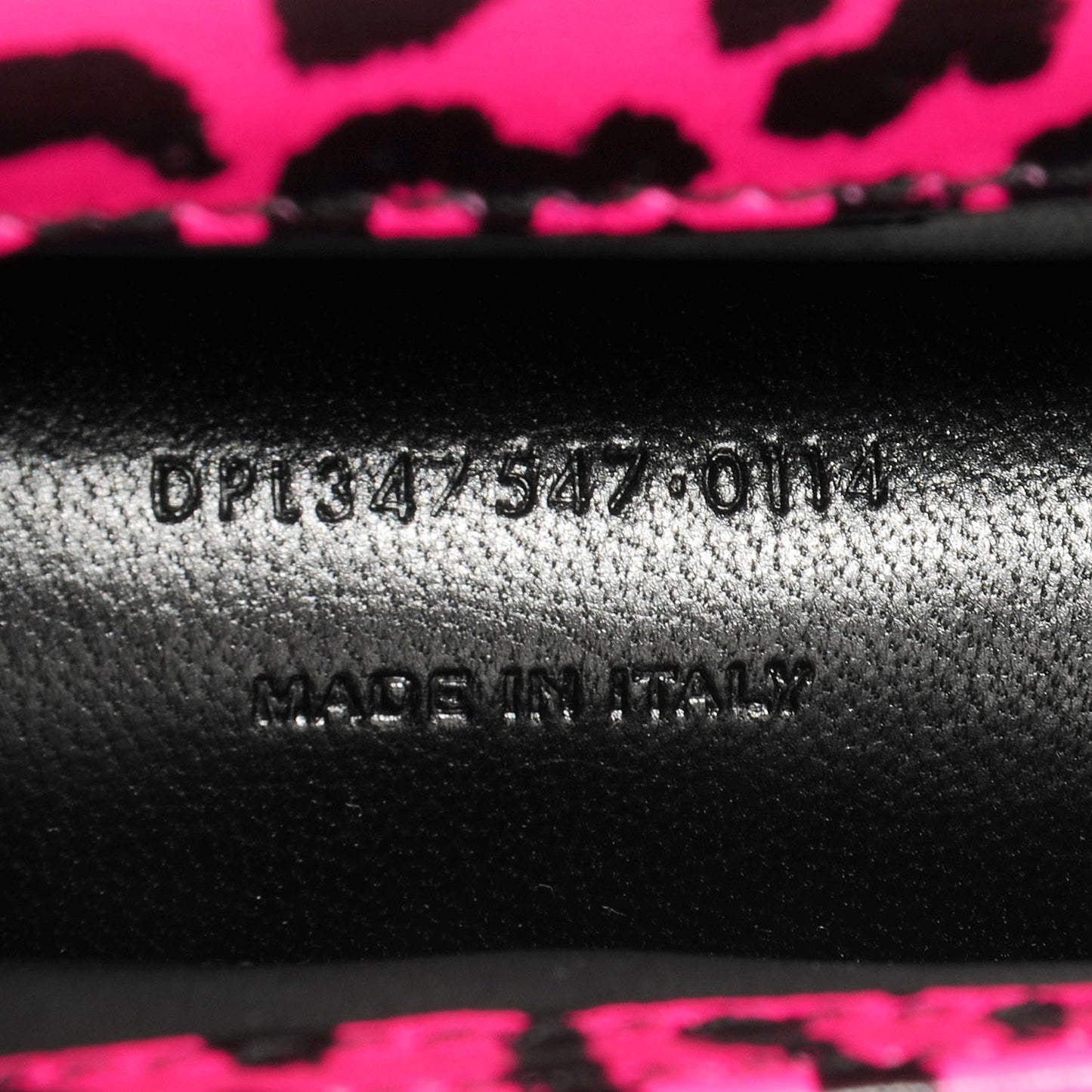 Calfskin Monogram Leopard Print Mini Candy Crossbody Pink Black