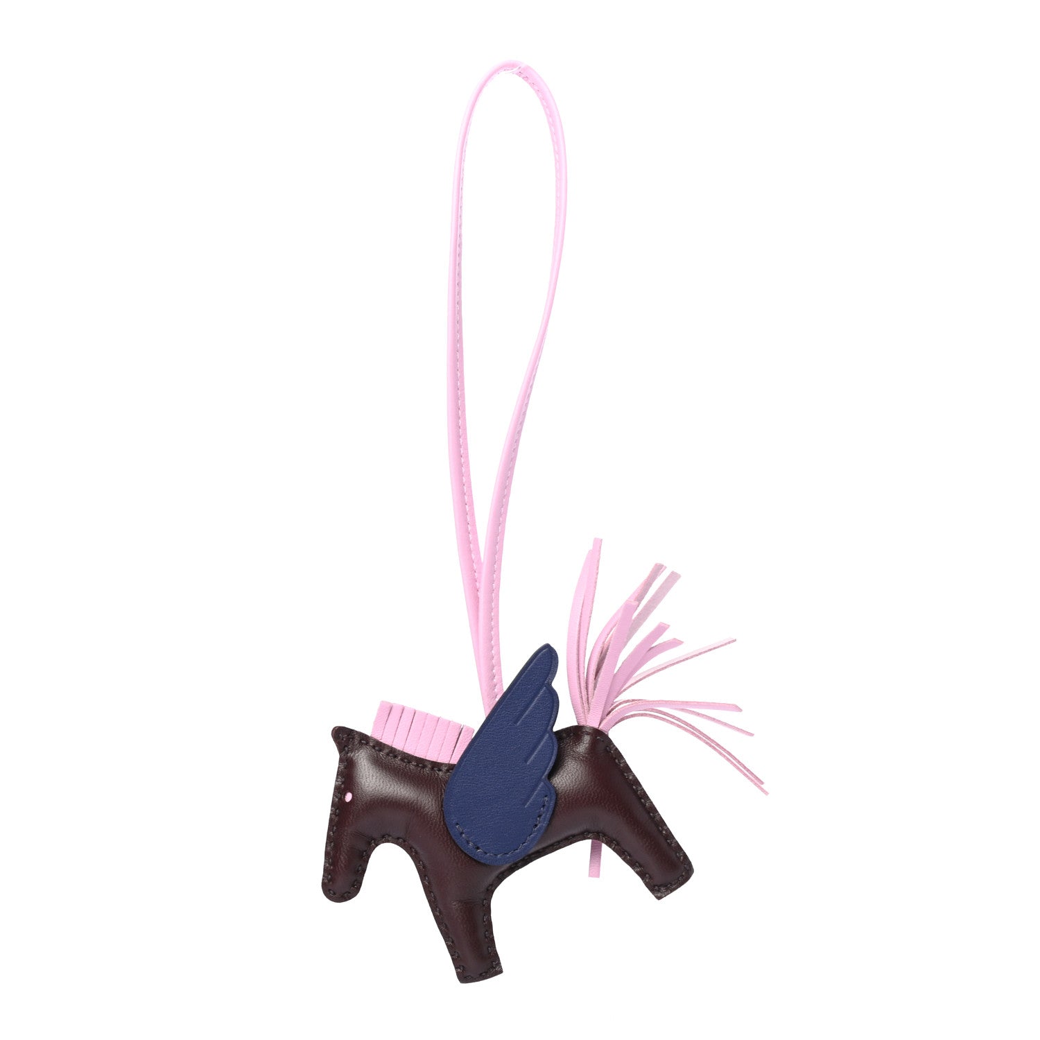 Hermes Milo Lambskin Grigri Rodeo Pegase Horse Bag Charm PM Rouge Sellier Mauve Sylvestre Bleu Saphir 1 of 4