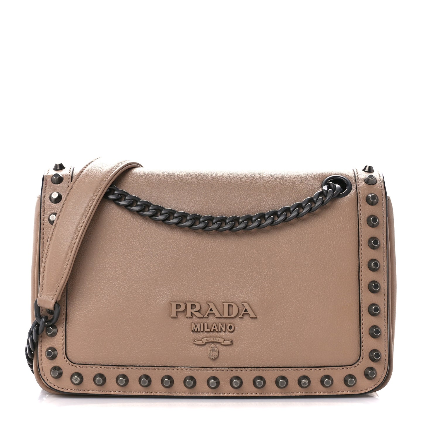 Glace Calfskin Studded Crossbody Cammeo