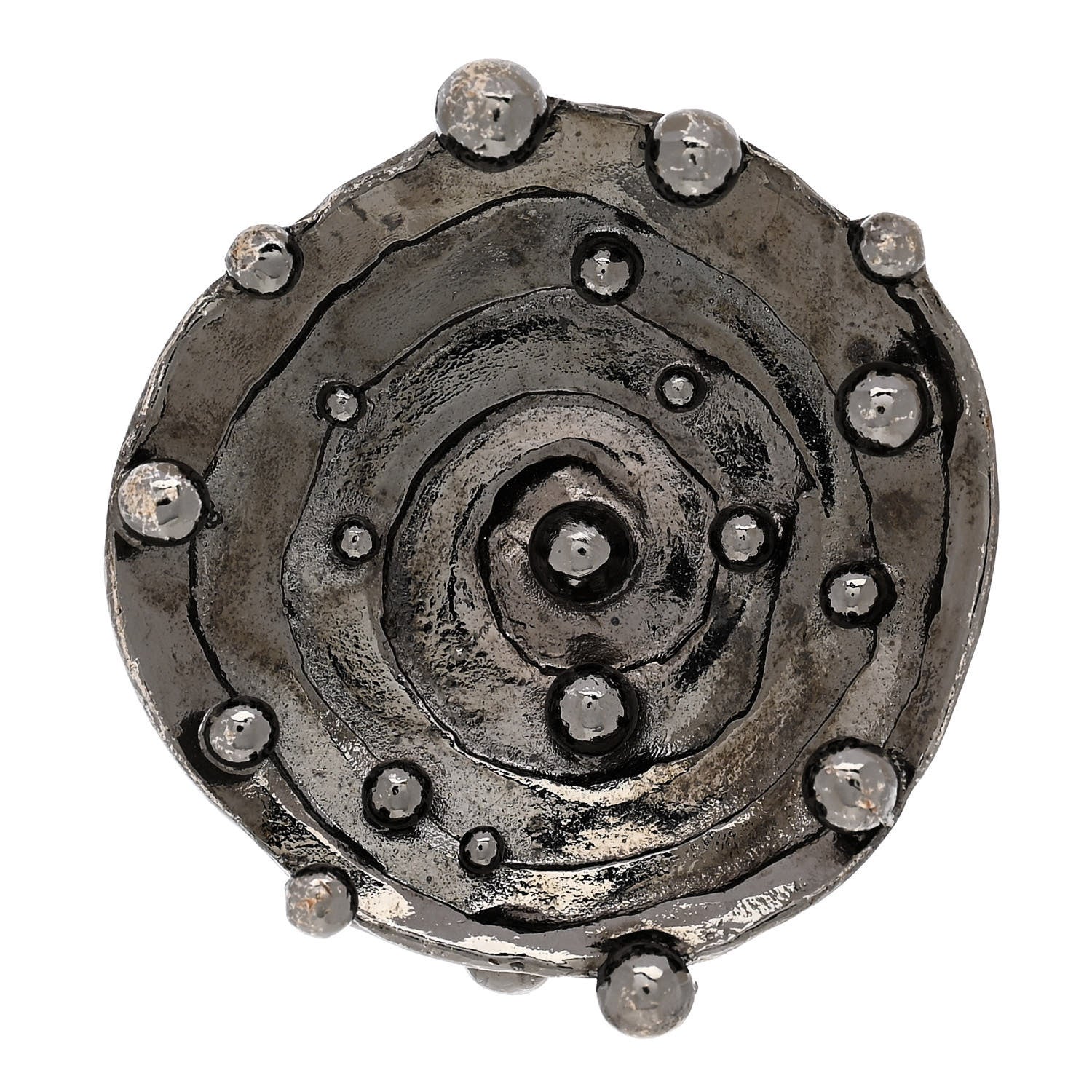 Saint Laurent Metal Ring 54 7 Gunmetal Black 1 of 5