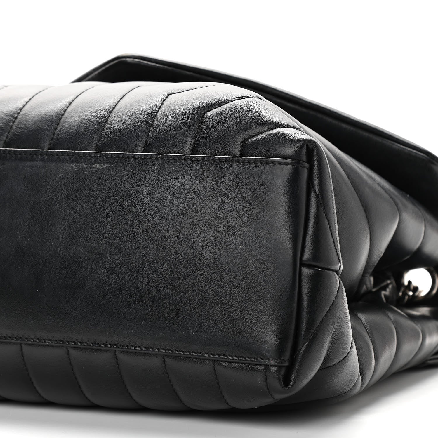 Saint Laurent Calfskin Y Quilted Monogram Medium Loulou Chain Satchel Black 9 of 14