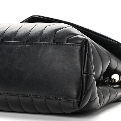 Saint Laurent Calfskin Y Quilted Monogram Medium Loulou Chain Satchel Black 9 of 14