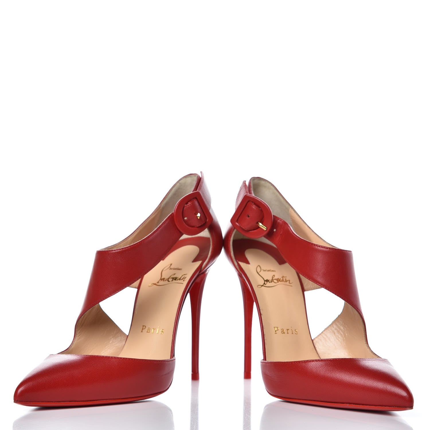 Christian Louboutin Nappa Sharpeta 100 Pumps 37 Flamenco 6 of 12