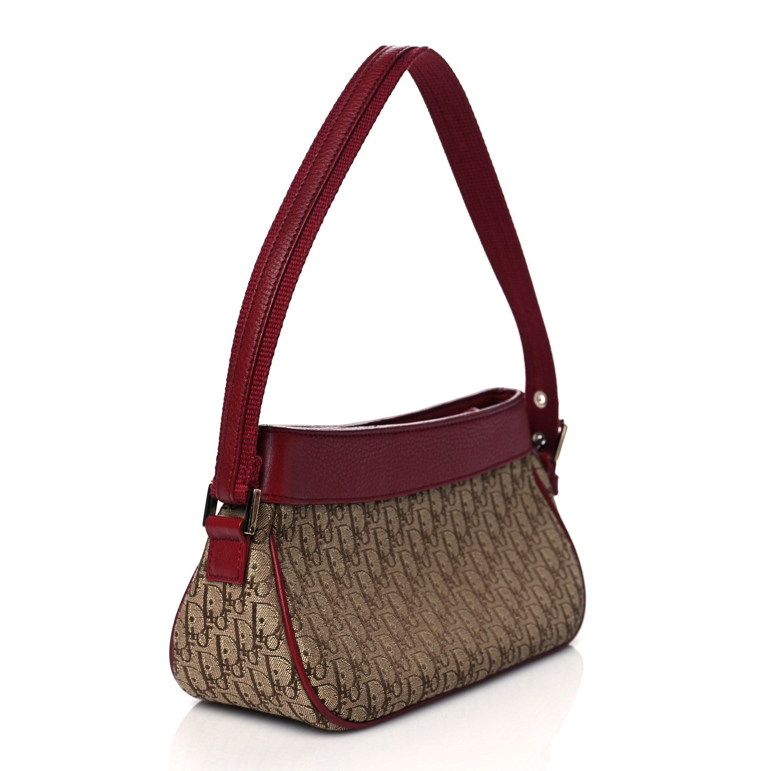 Christian Dior Monogram Small Columbus Hobo Red 3 of 10