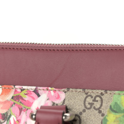 Gucci GG Supreme Monogram Blooms Large Zip Top Tote Beige Multicolor Dry Rose 10 of 11