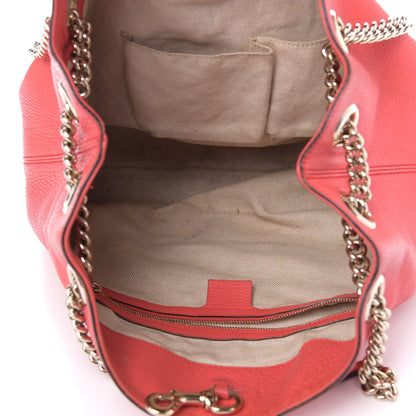 Gucci Pebbled Calfskin Medium Soho Chain Shoulder Bag Begonia Pink 5 of 15