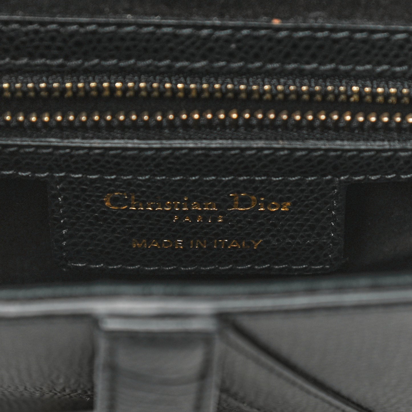 Grained Calfskin Saddle Bag Black