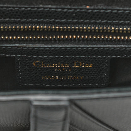 Christian Dior Grained Calfskin Saddle Bag Black 6 of 14