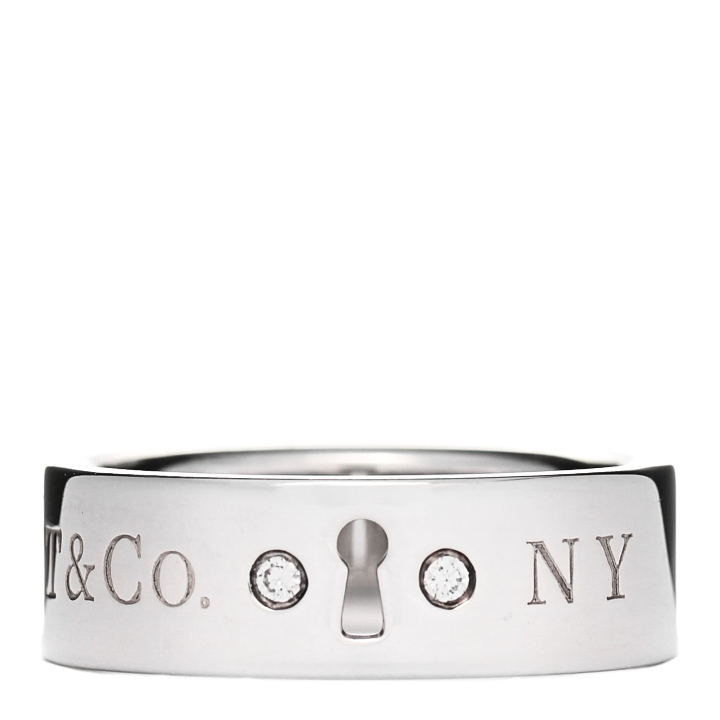 Sterling Silver Diamond Locks Ring 51 5.75