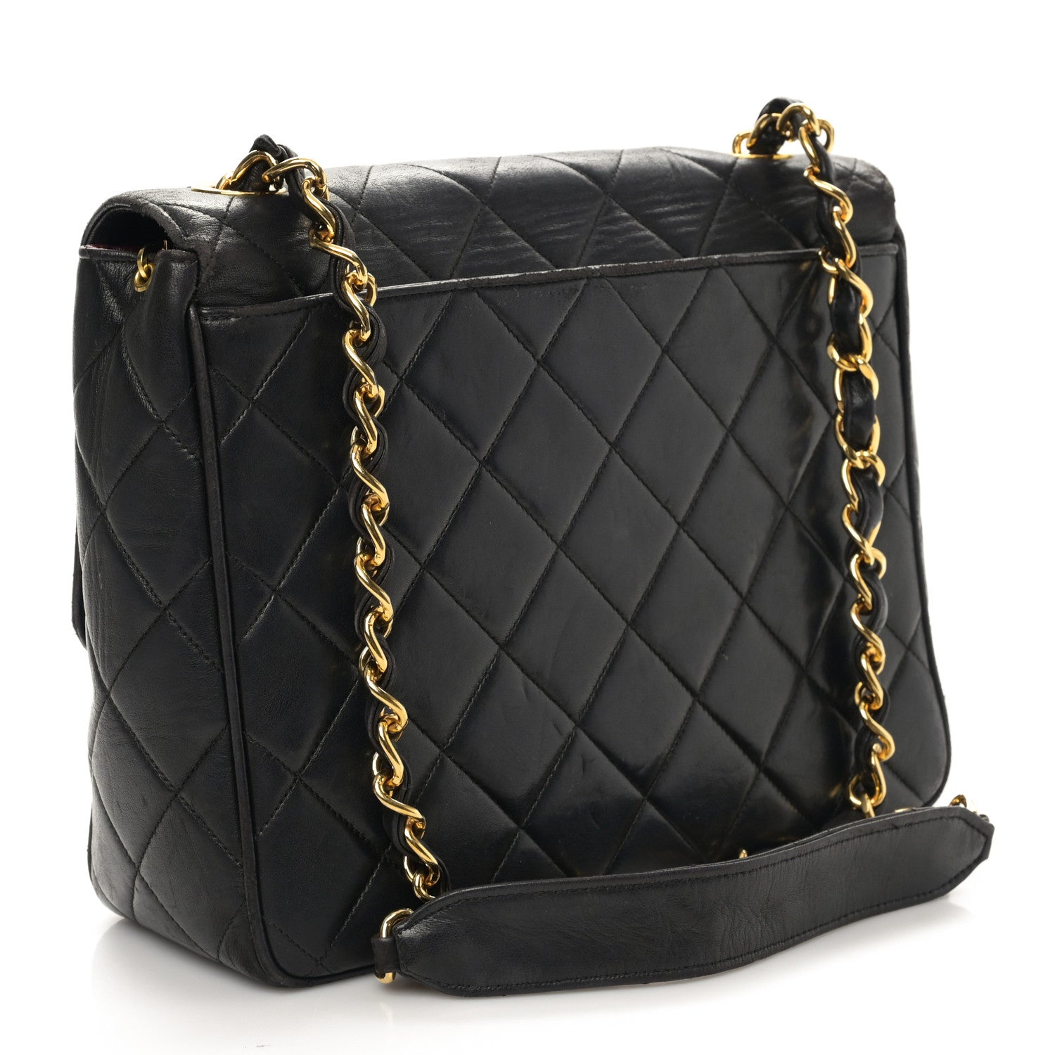 Chanel Lambskin Quilted Mini Square Flap Bag Black 3 of 10