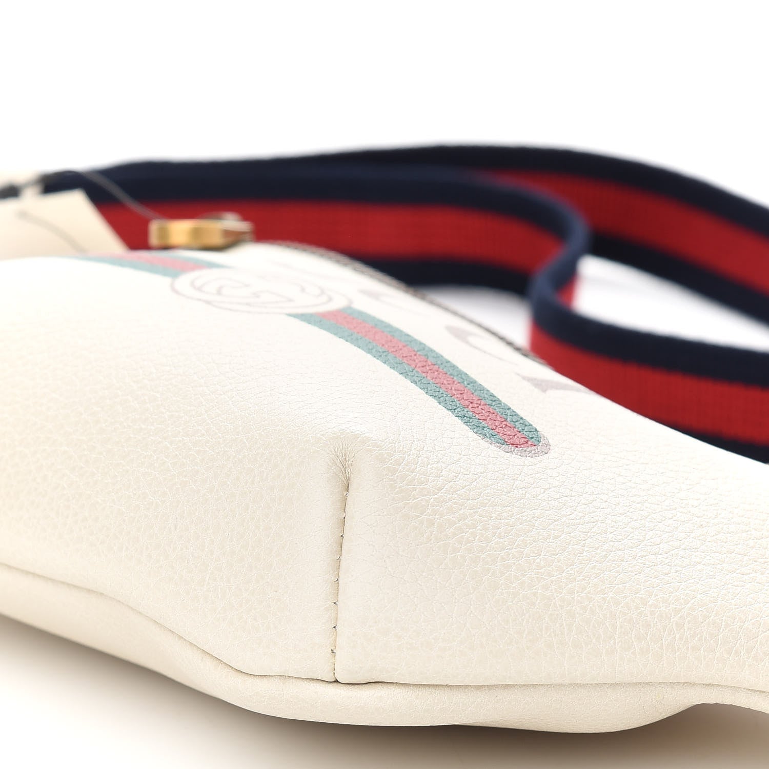 Gucci Grained Calfskin Small Logo Belt Bag White 9 of 9