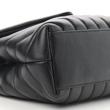 Saint Laurent Calfskin Y Quilted Monogram Small Loulou Chain Satchel Black 10 of 15