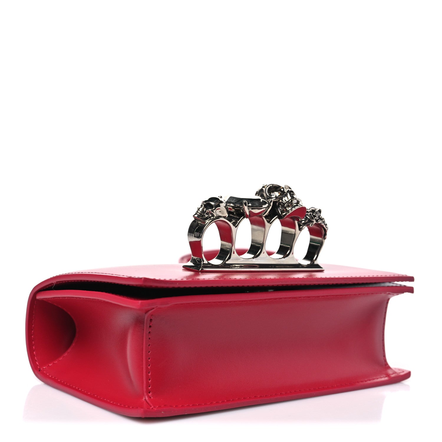 Alexander McQueen Calfskin Mini Jeweled Knuckle Satchel Lipstick 4 of 9