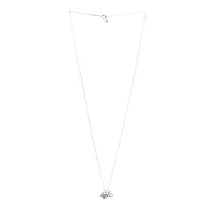 Tiffany Sterling Silver Enamel Love Lock Pendant Necklace Blue 3 of 5