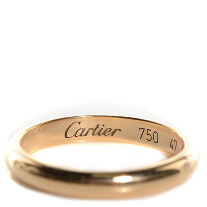 Cartier 18k Yellow Gold Diamond 2.6mm Wedding Band Ring Size 47 US 4 6 of 6