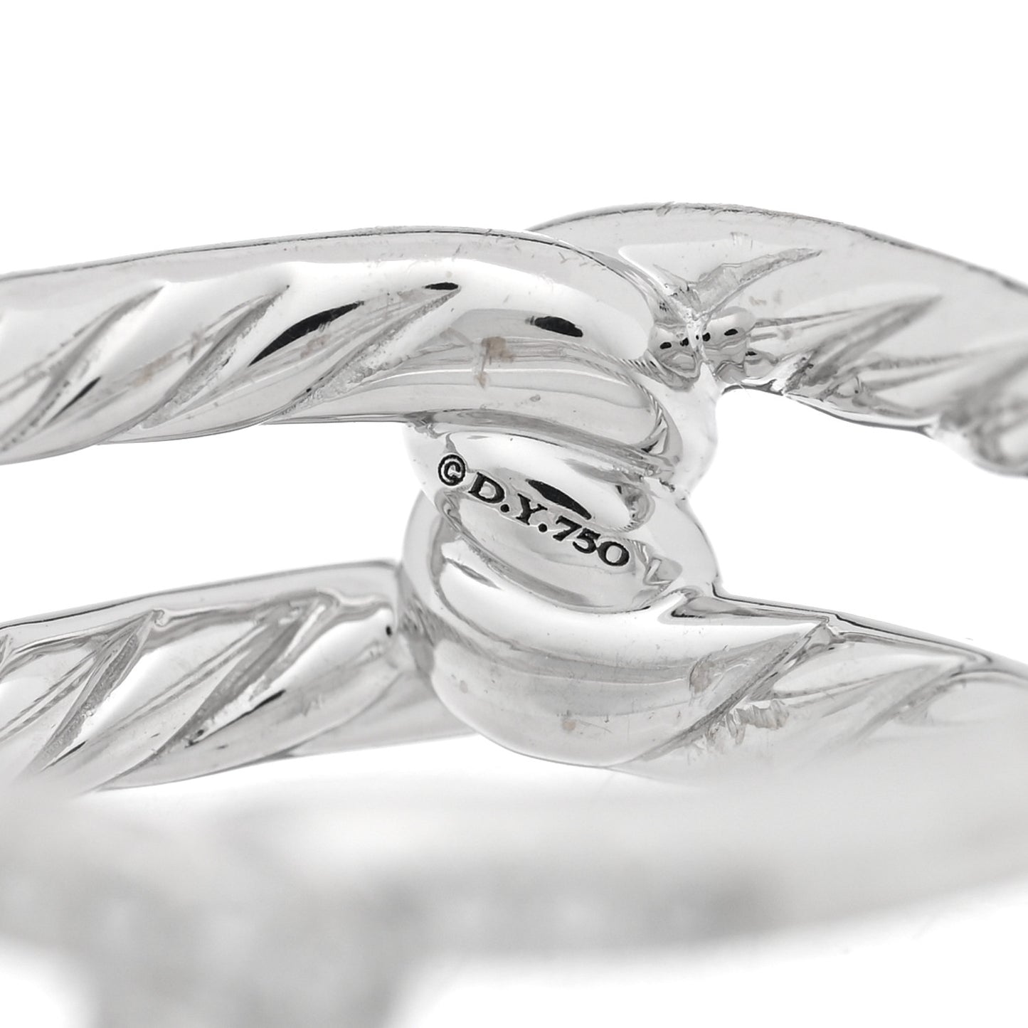 18K White Gold Diamond 6.5mm Continuance Band Ring 54 7