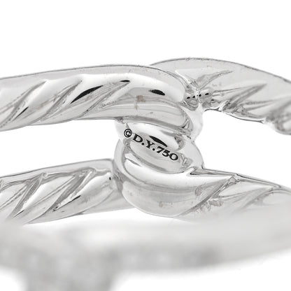 David Yurman 18K White Gold Diamond 6.5mm Continuance Band Ring 54 7 4 of 4