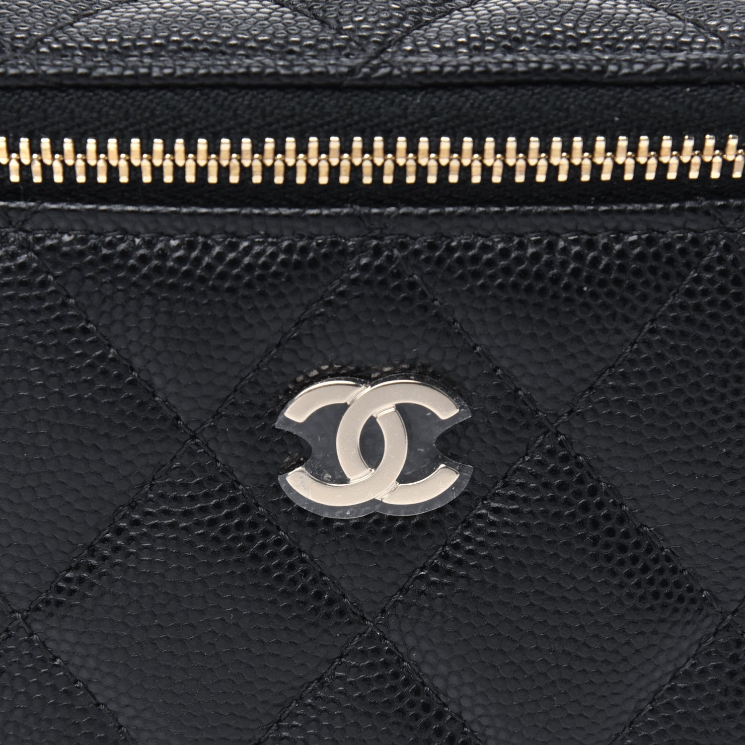 Chanel Caviar Quilted Mini Vanity Case With Chain Black 5 of 5
