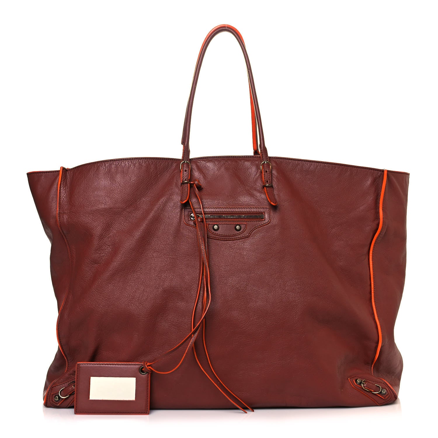 Balenciaga Veau Papier A3 Tote Orange Brulee 1 of 24