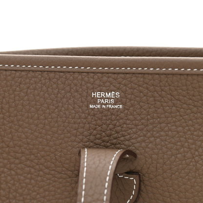 Hermes Taurillon Clemence Evelyne III PM Etoupe 6 of 12
