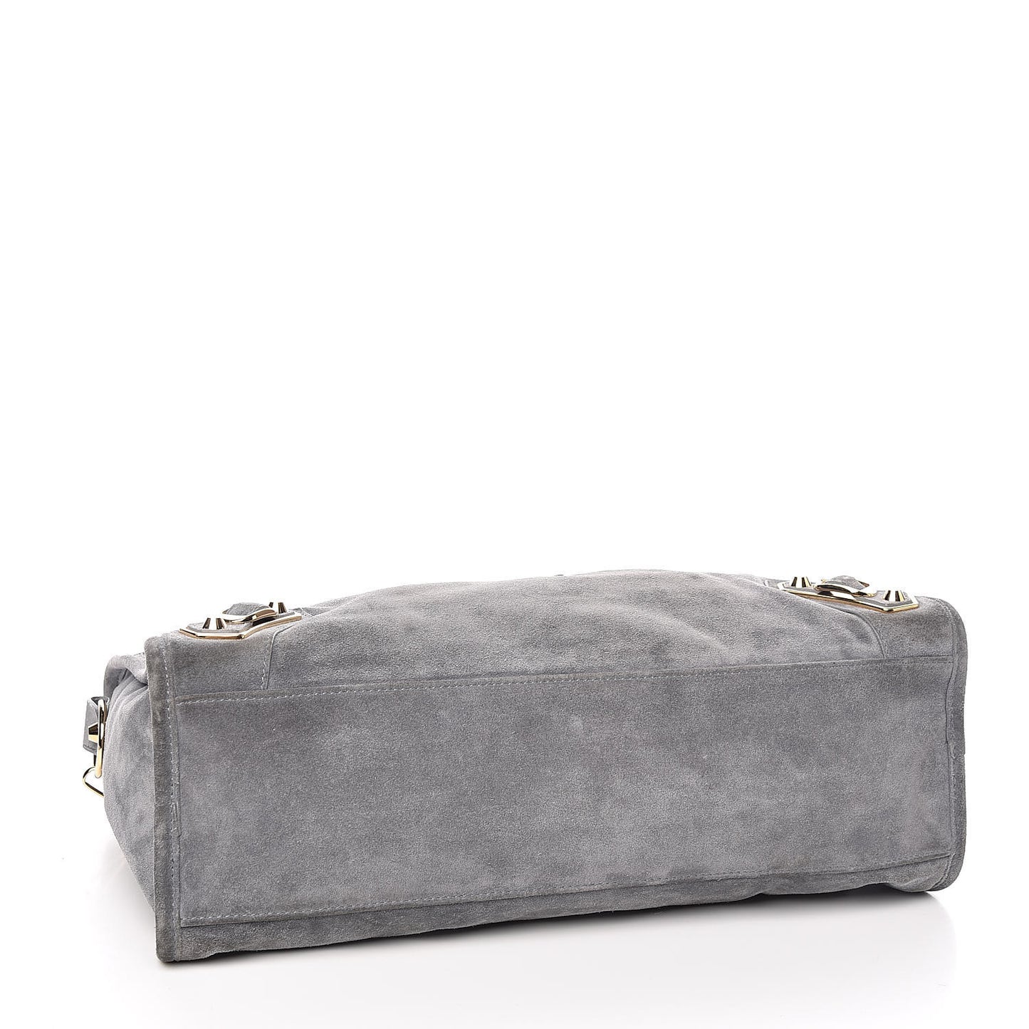 Baby Daim Suede Gold Metallic Edge Hardware City Gris Plomb
