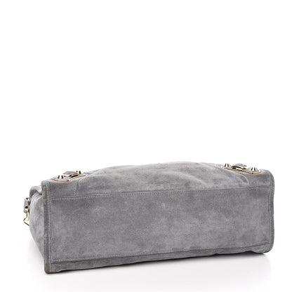 Balenciaga Baby Daim Suede Gold Metallic Edge Hardware City Gris Plomb 4 of 16