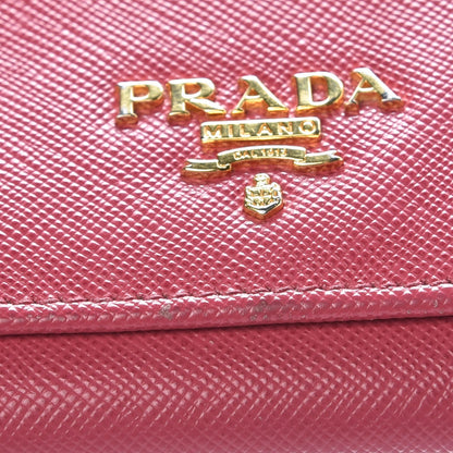 Prada Saffiano Metal Continental Flap Wallet Peonia 5 of 13
