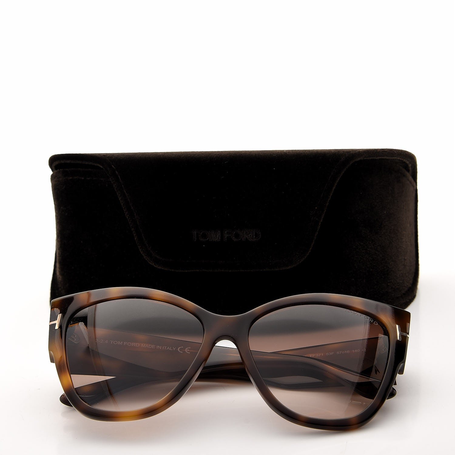 Tom Ford Acetate Anoushka Cat Eye Sunglasses TF371 Tortoise Shell 8 of 8