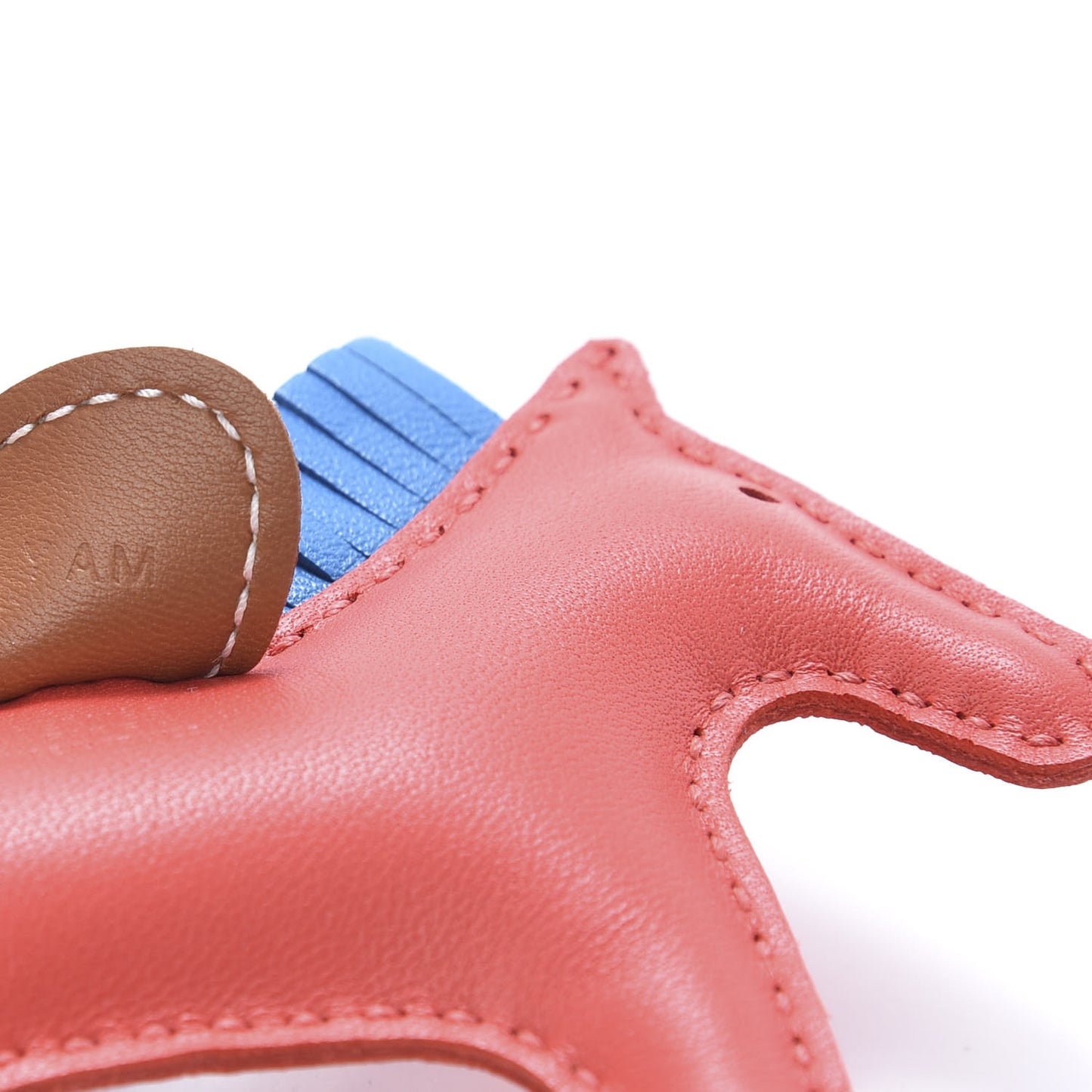 Milo Lambskin Grigri Rodeo Horse Bag Charm PM Rose Texas Bleu Zanzibar Gold