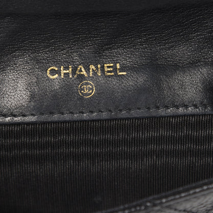 Chanel Caviar Stitched Compact French Flap Wallet Black 5 of 8