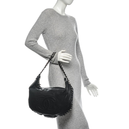Chanel Calfskin Modern Chain Hobo Black 2 of 8