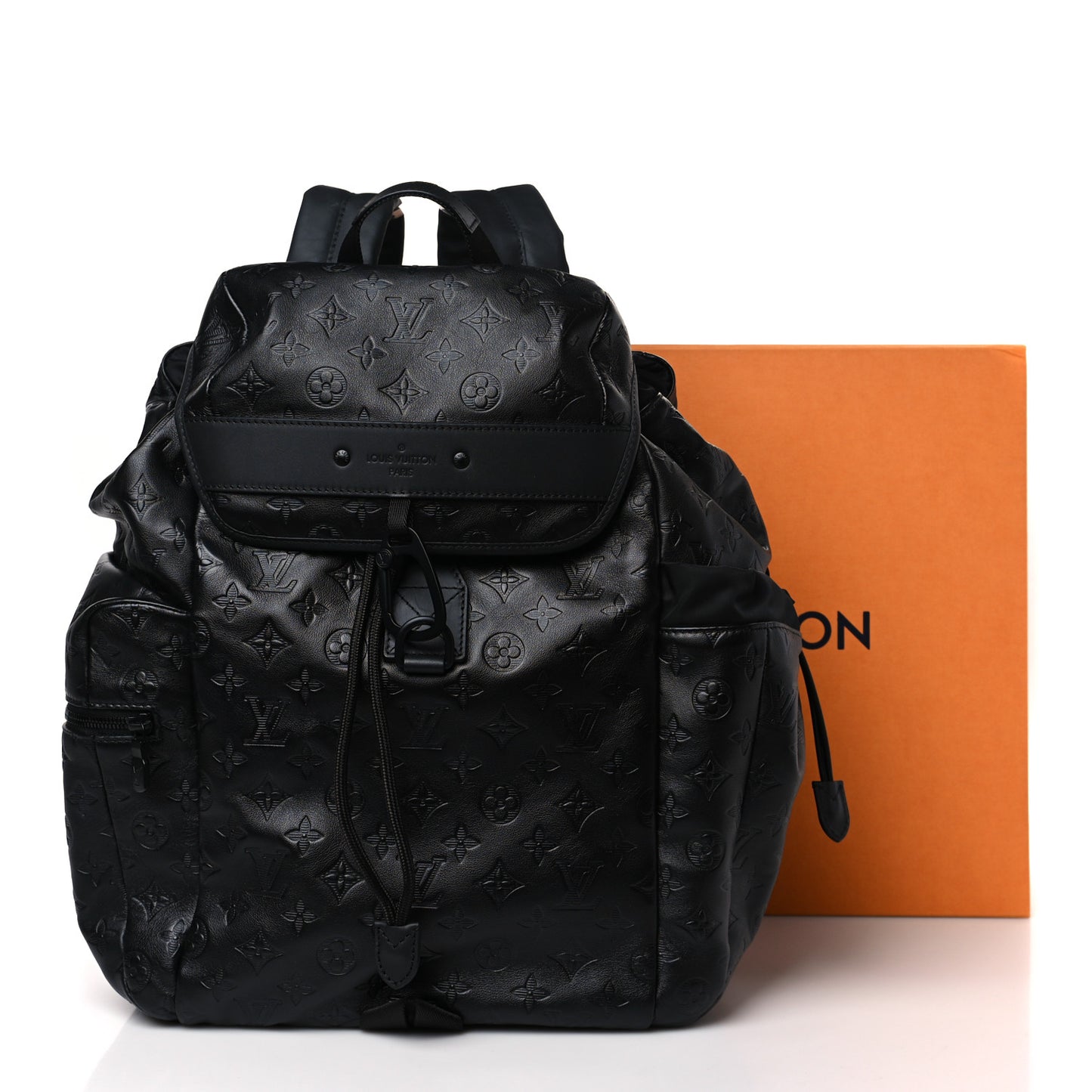 Calfskin Monogram Shadow Discovery Backpack Black