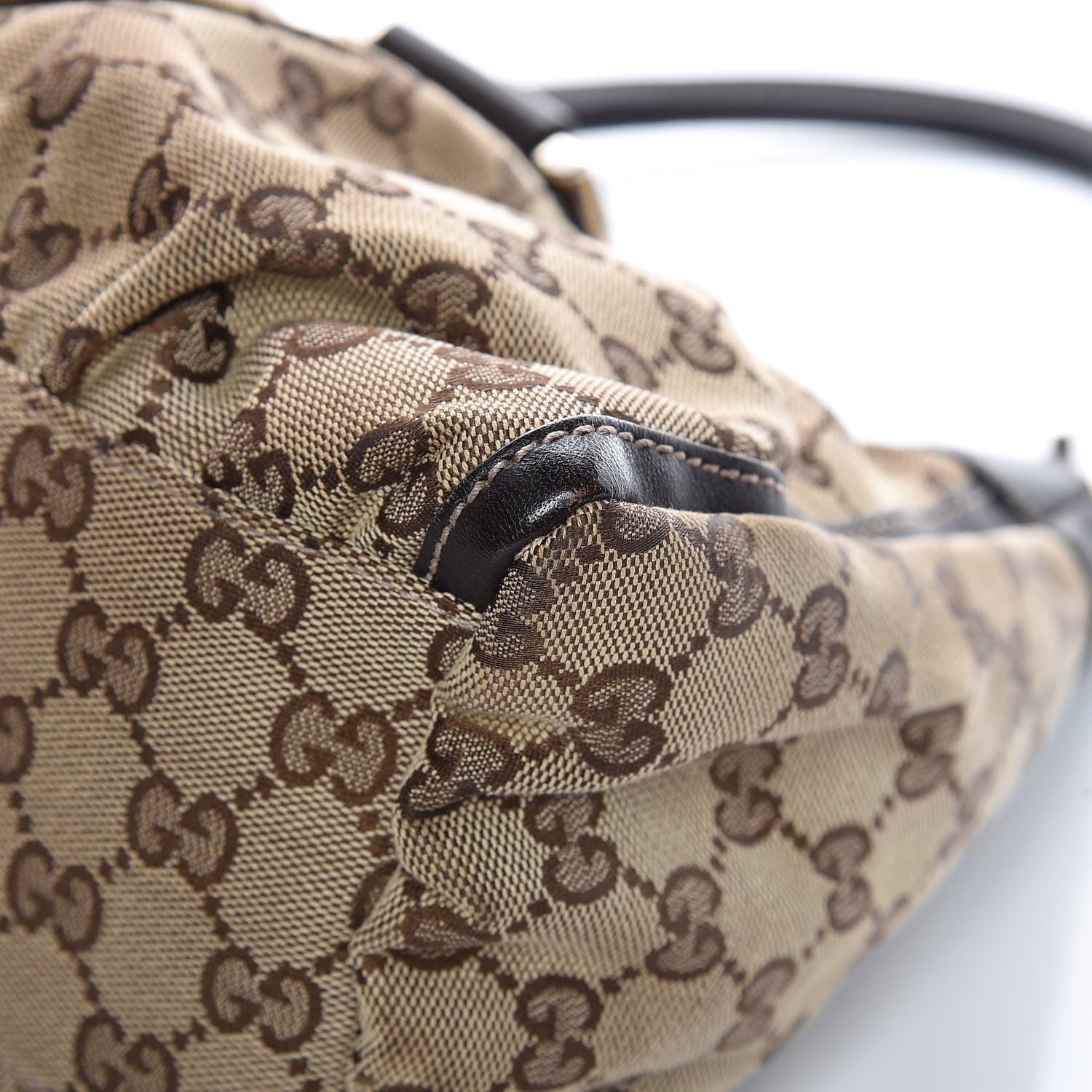 Gucci Monogram Small D Gold Hobo Brown 12 of 20